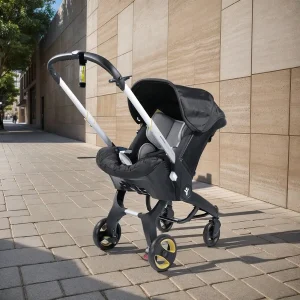 Baby stroller, foldable and portable