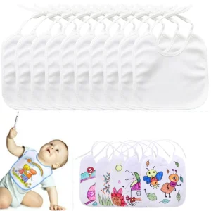 10Pcs White Children's Cotton Baby Creative Color Painting DIY