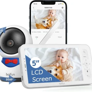 1080p WiFi Baby Monitor Via Screen and App Control