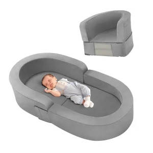 Toddler Travel Bed, 2-in-1 Kids Travel Beds Sofa Chair