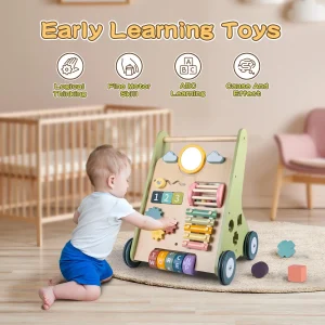 Wooden Baby Walker with Wheel