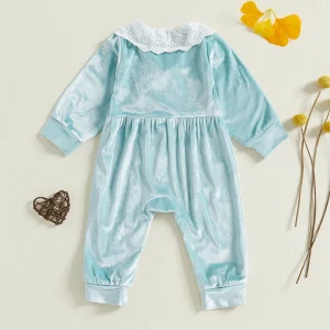 Cute Toddler Unisex Velvet Jumpsuit