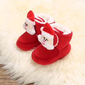 Cute Baby Boy Soft Sole Shoes Reindeer Christmas Winter Boots