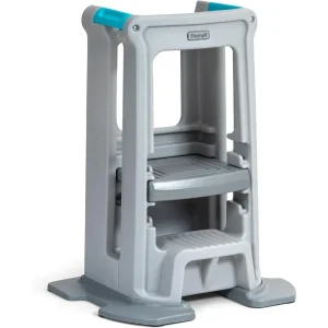 Toddler Tower Montessori Standing Kitchen Step Stool with Sturdy Stabilizing Base and Adjustable Platform